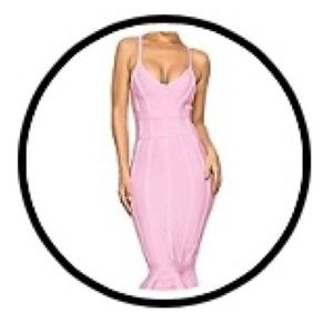 NEW Mermaid Style Spaghetti Strap Bodycon Midi Cocktail Dress L
